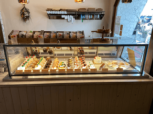 ケーキのショーケース