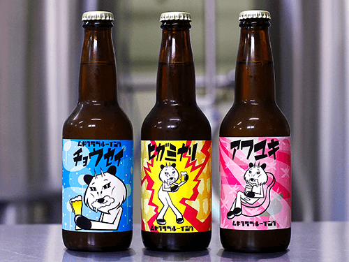 カモシカがモチーフのラベルデザイン